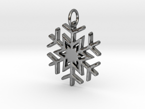 Snowflake Pendant- Makom Jewelry in Fine Detail Polished Silver