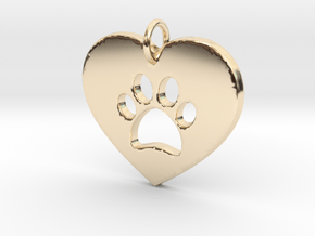 I Love My Dog Pendant- Makom Jewelry in 14k Gold Plated Brass