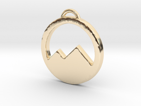 Mountains Pendant- Makom Jewelry in 14k Gold Plated Brass