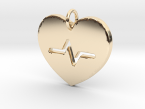 Heart Beat Pendant- Makom Jewelry in 14k Gold Plated Brass