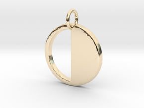 Circle  Pendant- Makom Jewelry in 14k Gold Plated Brass