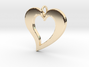 Love Heart- Makom Jewelry in 14k Gold Plated Brass