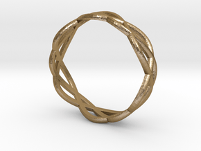 Celtic wedding ring for her in Polished Gold Steel: 6.5 / 52.75