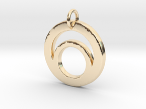 Circles Pendant-  Makom Jewelry in 14k Gold Plated Brass