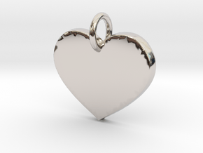 Loving Heart- Makom Jewelry in Rhodium Plated Brass