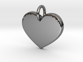 Loving Heart- Makom Jewelry in Fine Detail Polished Silver
