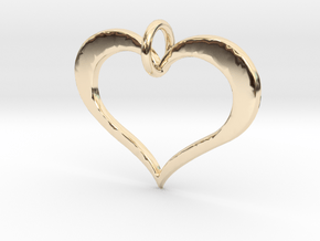 Moon heart- Makom Jewelry in 14k Gold Plated Brass
