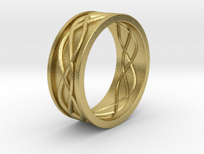 Celtic wedding ring for him in Natural Brass: 9 / 59