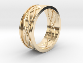 Celtic wedding ring for him in 14k Gold Plated Brass: 11.5 / 65.25