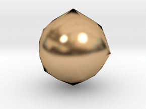 Joined Truncated Cuboctahedron - 10 mm in Polished Bronze