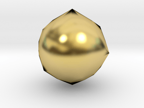 Joined Truncated Cuboctahedron - 10 mm in Polished Brass