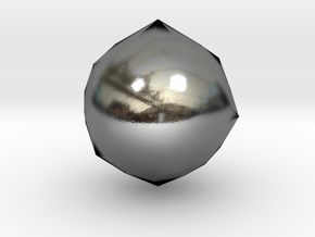 Joined Truncated Cuboctahedron - 10 mm in Polished Silver