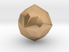 Joined Truncated Cuboctahedron - 10 mm - V1 in Polished Bronze