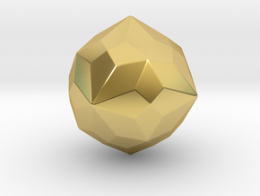 Joined Truncated Cuboctahedron - 10 mm - V1 in Polished Brass