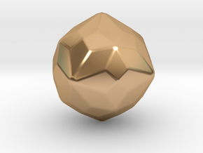 Joined Truncated Cuboctahedron - 10 mm - V2 in Polished Bronze