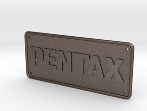 Pentax Patch Patch Textured - Holes in Polished Bronzed-Silver Steel