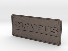 Olympus Camera Patch Textured - Holes in Polished Bronzed-Silver Steel
