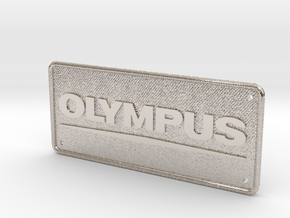 Olympus Camera Patch Textured - Holes in Rhodium Plated Brass