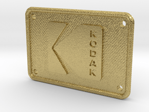 Kodak Logo Patch Textured - Holes in Natural Brass