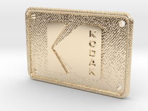 Kodak Logo Patch Textured - Holes in 14k Gold Plated Brass