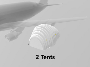 Jet Engine Tent (large) (x2) 1/700 in Tan Fine Detail Plastic