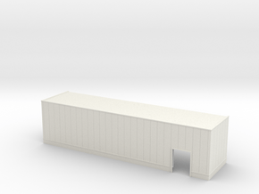 N Scale Industrial Building C + Door in White Natural Versatile Plastic