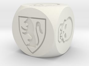 HeroQuest Die (14mm) in White Natural Versatile Plastic