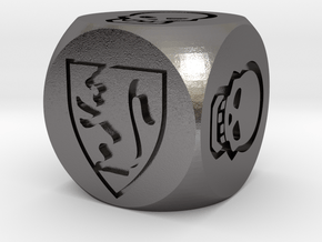 HeroQuest Die (14mm) in Polished Nickel Steel