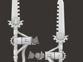 5 Hand Prime Bionic Sword Straight in Tan Fine Detail Plastic