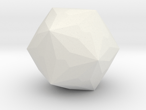 Joined Truncated Dodecahedron - 1 Inch in White Natural Versatile Plastic