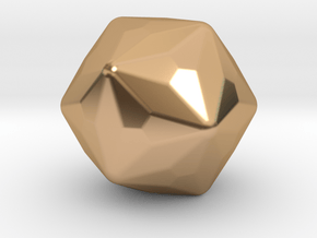 Joined Truncated Dodecahedron - 10 mm - Rounded V2 in Polished Bronze