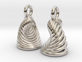 Pair Earrings ERTC1610P in Rhodium Plated Brass
