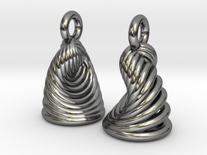 Pair Earrings ERTC1610P in Fine Detail Polished Silver