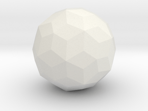 Joined Truncated Icosahedron - 1 Inch in White Natural Versatile Plastic