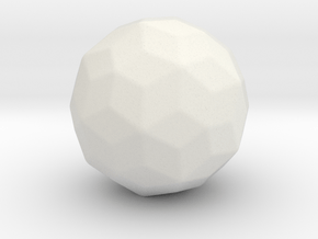 Joined Truncated Icosahedron - 1 Inch - Rounded V2 in White Natural Versatile Plastic
