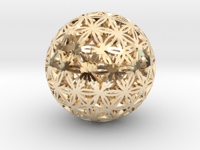 Flower of Life Orb (40 mm) FOL40A in 14k Gold Plated Brass