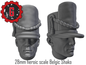 28mm heroic scale Belgic Shako (revised) in Tan Fine Detail Plastic: Small