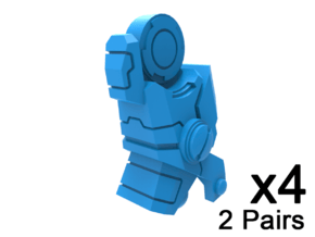Commander Mech Leg Extensions in Smooth Fine Detail Plastic