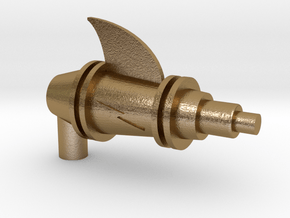 Cosmos UFO Ray Gun in Polished Gold Steel: Small
