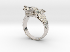Size 13 Direwolf Ring in Platinum: 13 / 69