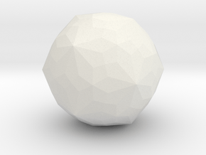 Joined Truncated Icosidodecahedron - 1 Inch in White Natural Versatile Plastic