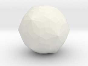 Joined Truncated Icosidodecahedron - 1 Inch - V1 in White Natural Versatile Plastic