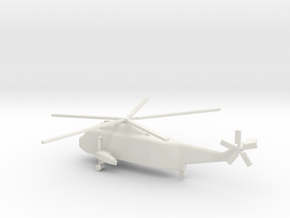 1/300 Scale SH-3 Sea King in White Natural Versatile Plastic