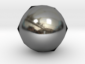 Joined Truncated Icosidodecahedron - 10 mm in Polished Silver