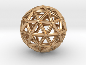 Polyhedron (rounded cross) 40 mm  PH80-RC40A in Polished Bronze