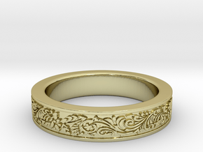 Celtic Wedding Ring 10.5 in 18k Gold Plated Brass