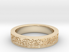Celtic Wedding Ring 10 in 14k Gold Plated Brass