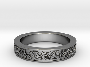 Celtic Wedding Ring 11.5 in Fine Detail Polished Silver