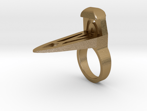Imini Phone Stand Ring in Polished Gold Steel: 8.25 / 57.125