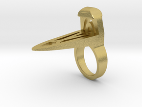 Imini Phone Stand Ring in Natural Brass: 8.25 / 57.125